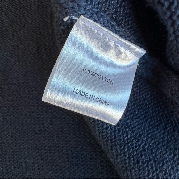 Pearls & Camo New England Anchor Sweater Nautical Crewneck Classic Cotton S Blue - Picture 4 of 7